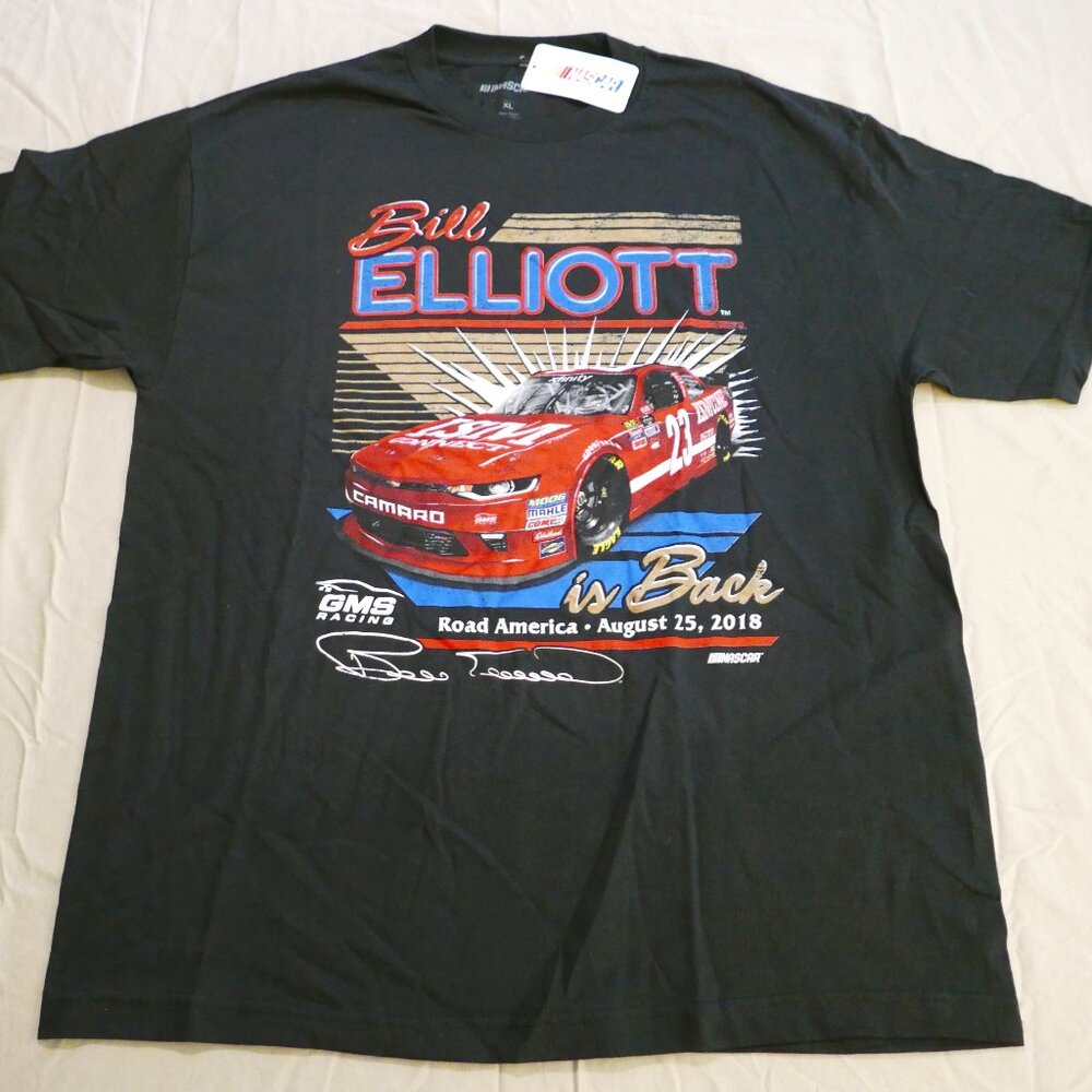 *NWT* 2018 Bill Elliott Road America, Last NASCAR Race T-Shirt, X-Large